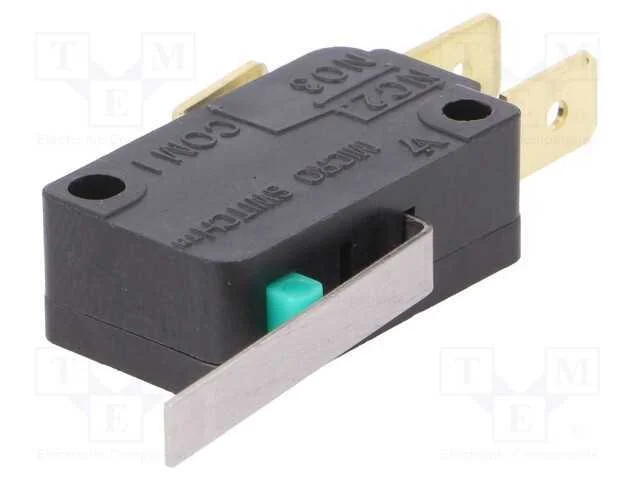 Microinterruptor Snap Action, com Alavanca, Spdt, 0,1a/125vac
