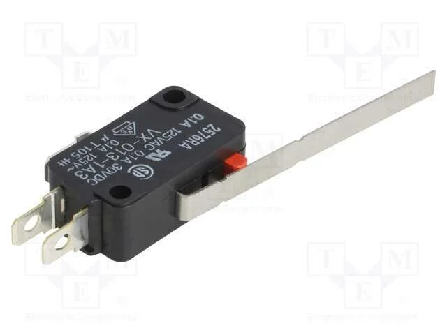 Microinterruptor Snap Action, com Alavanca, Spdt, 0,1a/125vac