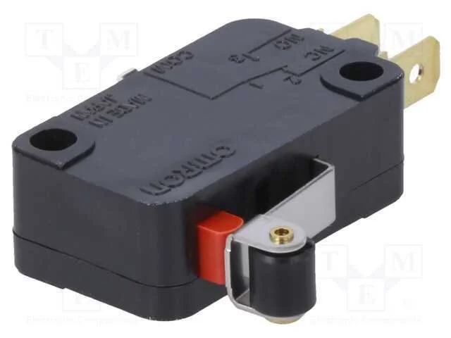 Microinterruptor Snap Action, com Alavanca (Com Rolo), Spdt