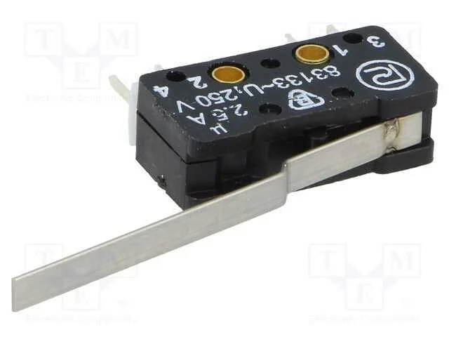 Microinterruptor Snap Action, com Alavanca, Spst-No + Spst-Nc