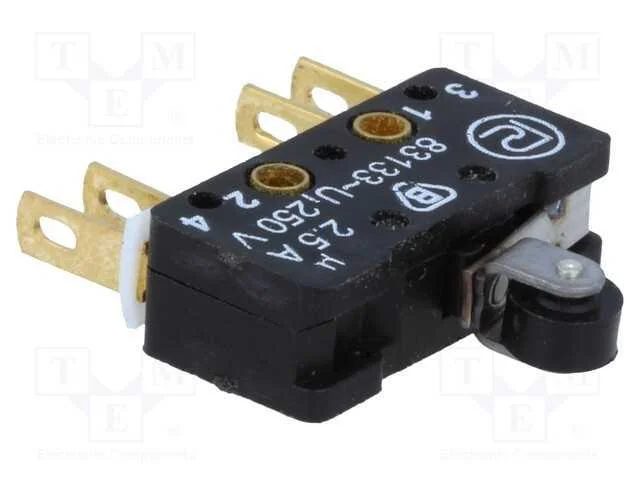 Microinterruptor Snap Action, com Alavanca (Com Rolo), On-(On)