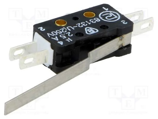 Microinterruptor Snap Action, com Alavanca, Spst-No + Spst-Nc