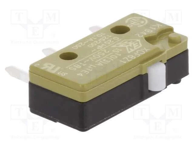 Microinterruptor Snap Action, Sem Alavanca, Spdt, On-(On), Pos: 2
