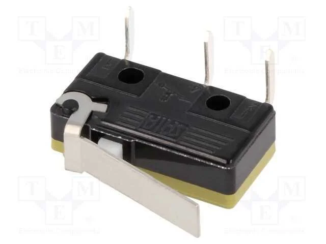 Microinterruptor Snap Action, com Alavanca, Spdt, 5a/250vac