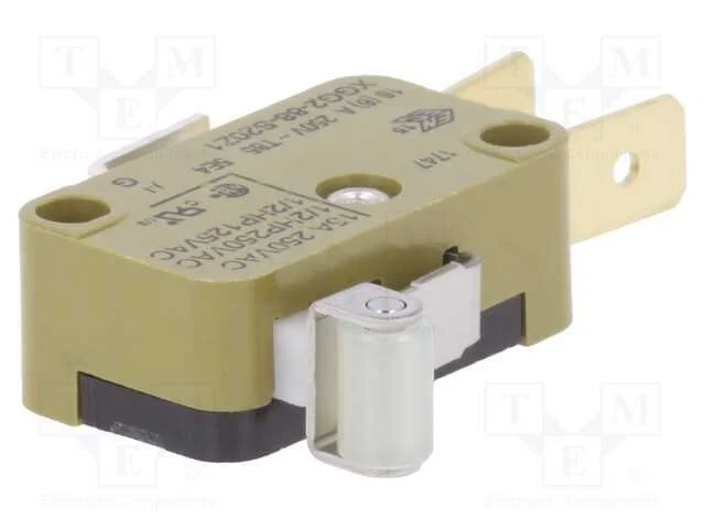 Microinterruptor Snap Action, com Alavanca (Com Rolo), Spdt