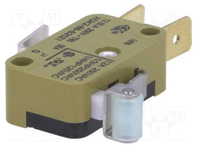 Microinterruptor Snap Action, com Alavanca (Com Rolo), Spdt