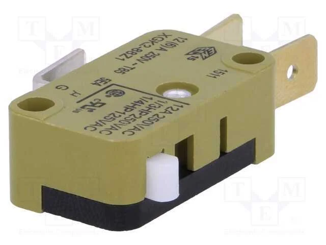 Microinterruptor SNAP ACTION, sem alavanca, SPDT,.
