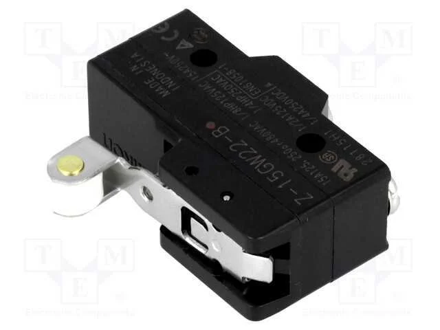 Microinterruptor Snap Action, com Alavanca (Com Rolo), Spdt