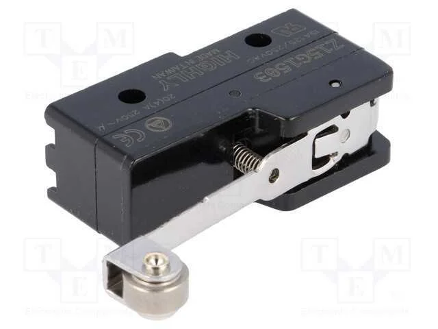 Microinterruptor Snap Action, com Alavanca (Com Rolo), Spdt