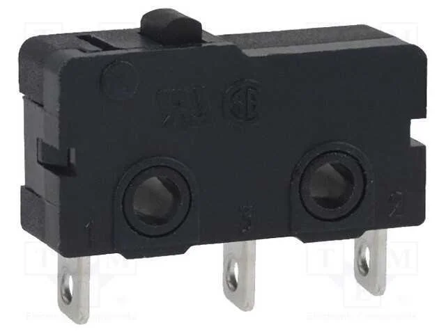 Microinterruptor Snap Action, Sem Alavanca, Spdt, 5a/250vac
