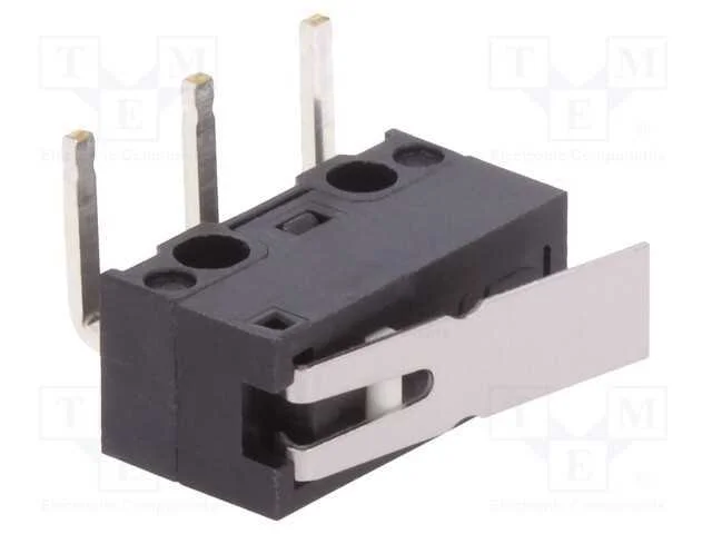 Microinterruptor Snap Action, com Alavanca, Spdt, 0,1a/125vac