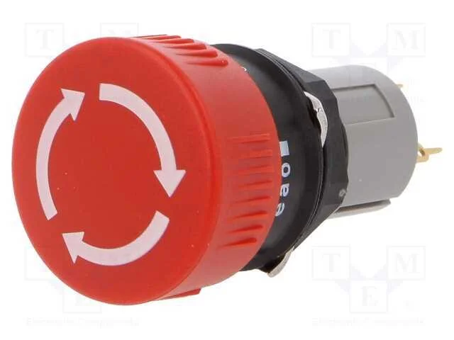 Interruptor: de Segurança, 16mm, Pos.Estáv: 2, Nc X2, Vermelho