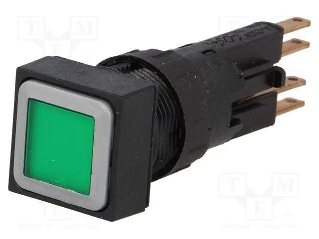 Interruptor: de Pressão, 16mm, Pos.Estáv: 1, Verde, Lâmpada, 24vdc