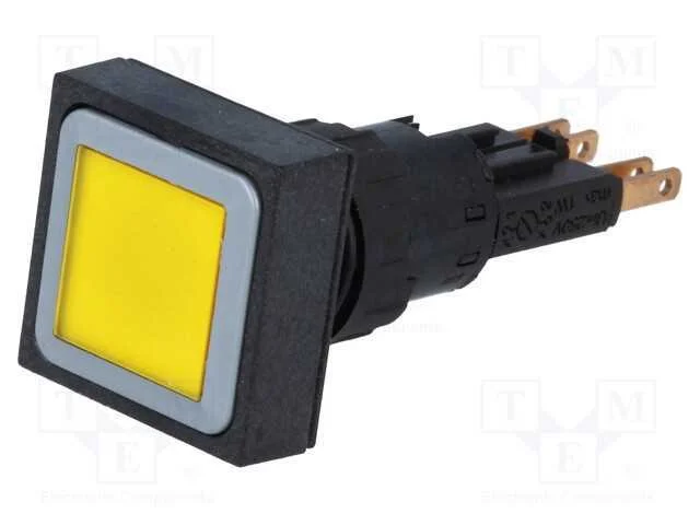 Interruptor: de Pressão, 16mm, Pos.Estáv: 1, Amarelo, Lâmpada