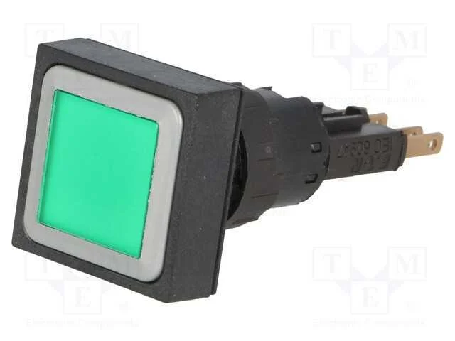 Interruptor: de Pressão, 16mm, Pos.Estáv: 1, Verde, Lâmpada, 24vdc
