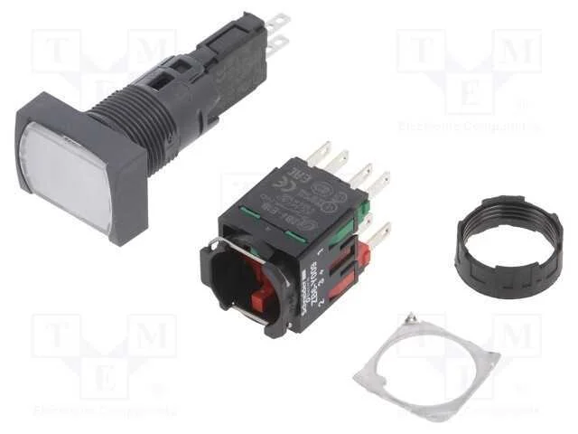 Interruptor: de Pressão, 16mm, Pos.Estáv: 1, Nc + No, Branco, Led