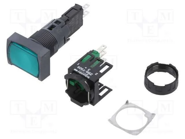 Interruptor: de Pressão, 16mm, Pos.Estáv: 1, No, Verde, Led, Pos: 2