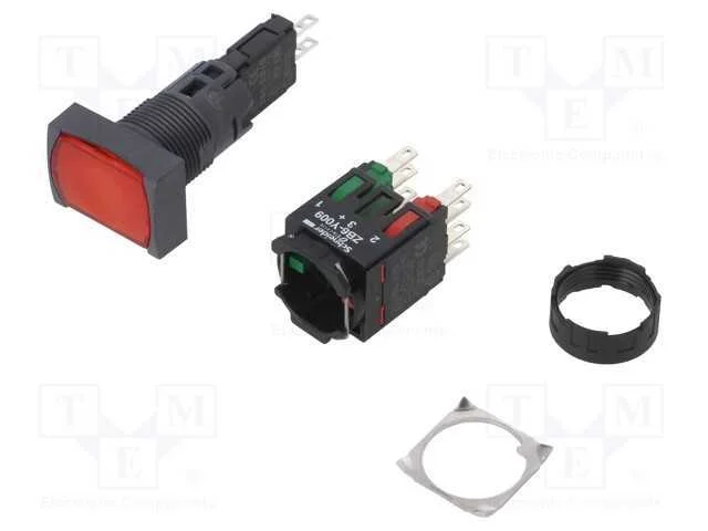 Interruptor: de Pressão, 16mm, Pos.Estáv: 1, Nc + No, Vermelho, Led
