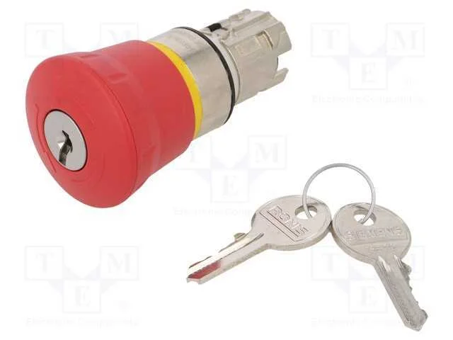 Interruptor: Segurança com Chave, 22mm, Pos.Estáv: 2, Vermelho