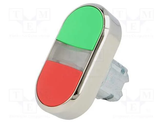 Interruptor: Duplo, 22mm, Pos.Estáv: 1, Vermelho/Verde, Ip67, Plano