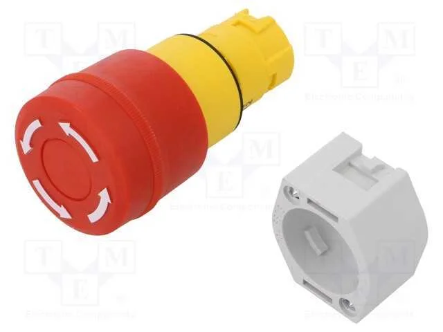 Interruptor: de Segurança, 22mm, Pos.Estáv: 2, Vermelho, Não Disp.