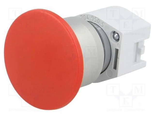 Interruptor: de Pressão, 22mm, Pos.Estáv: 1, Vermelho, Não Disp.
