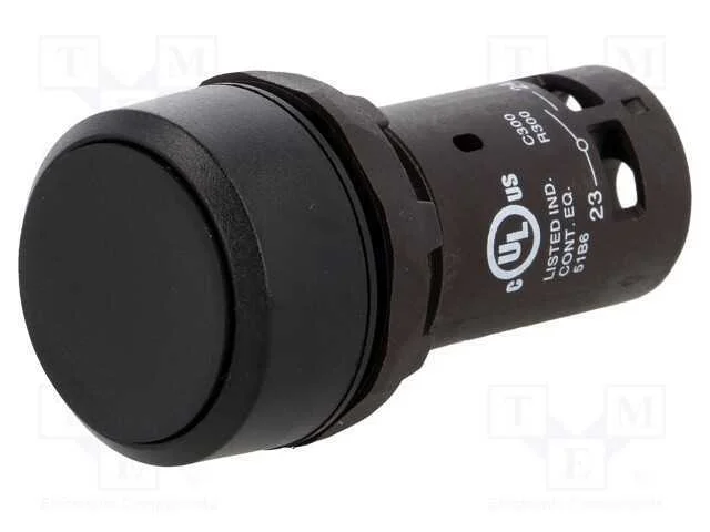 Interruptor: de Pressão, 22mm, Pos.Estáv: 1, No, Preto, Não Disp.