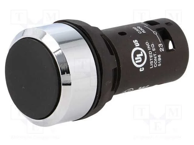 Interruptor: de Pressão, 22mm, Pos.Estáv: 1, No, Preto, Não Disp.