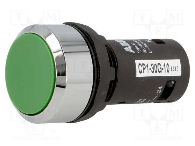 Interruptor: de Pressão, 22mm, Pos.Estáv: 1, No, Verde, Não Disp.