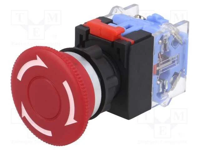 Interruptor: de Seguran&ccedil;a, 22mm, Pos.Est&aacute;v: 2, Nc + No, Vermelho