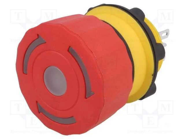 Interruptor: de Segurança, 22mm, Pos.Estáv: 2, Nc X2, Vermelho, Led