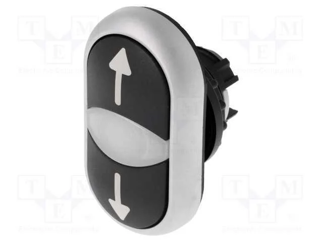 Interruptor: Duplo, 22mm, Pos.Estáv: 1, Preto, M22-Fled,M22-Led