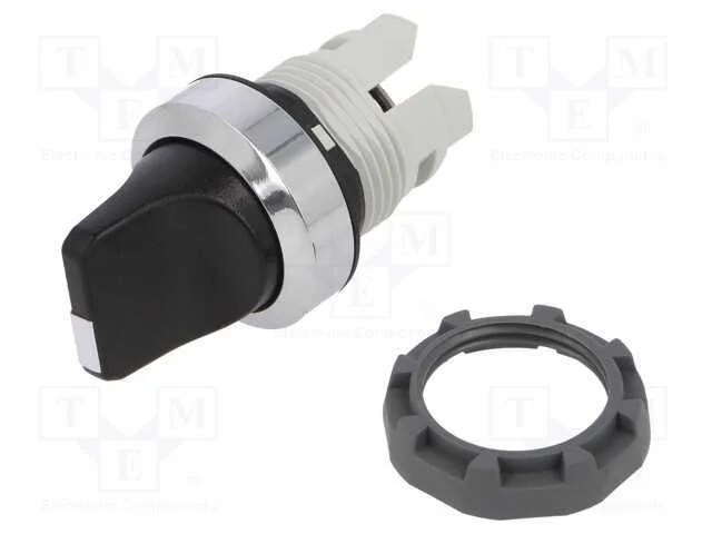 Interruptor: Giratório, 22mm, Preto, Não Disp, Ip66, Pos: 2, 22,5mm