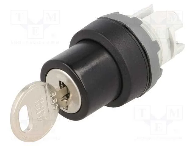 Interruptor: Giratório com Chave, 22mm, Pos.Estáv: 2, Preto, Ip66