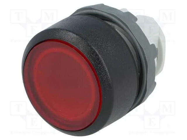 Interruptor: de pressão, 22mm, Pos.estáv: 1, verm.