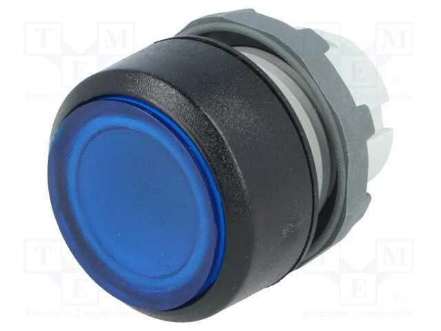 Interruptor: de pressão, 22mm, Pos.estáv: 2, azul.