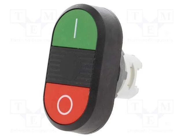 Interruptor: Duplo, 22mm, Pos.Estáv: 1, Vermelho/Verde, Não Disp.