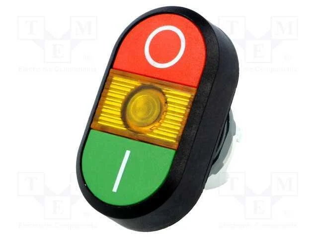 Interruptor: Duplo, 22mm, Pos.Estáv: 1, Vermelho/Verde, Mlb-1, Ip66