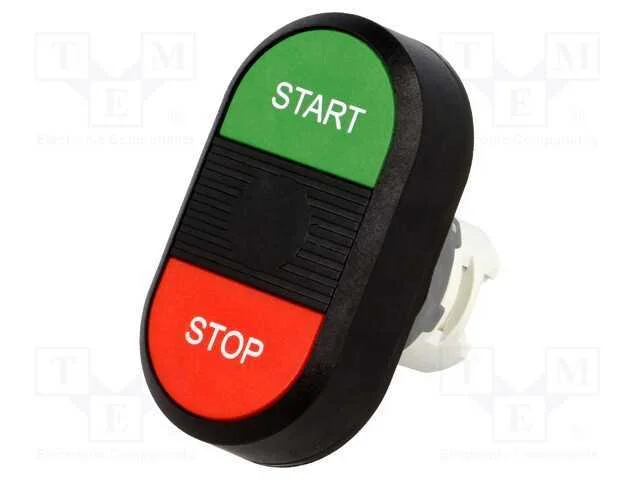 Interruptor: Duplo, 22mm, Pos.Estáv: 1, Vermelho/Verde, Não Disp.