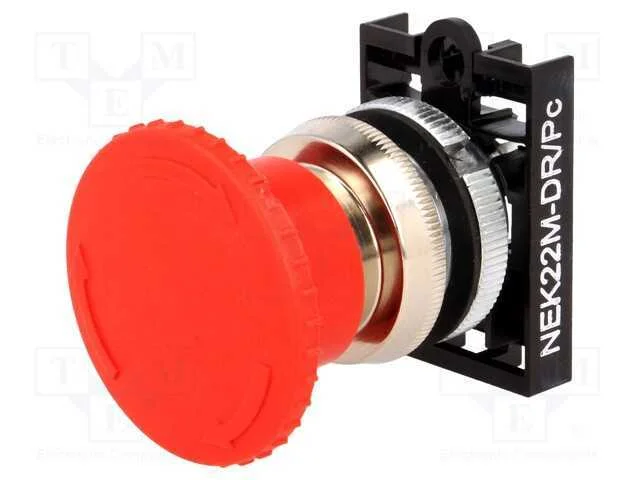 Interruptor: de Segurança, 22mm, Pos.Estáv: 2, Vermelho, Ip55