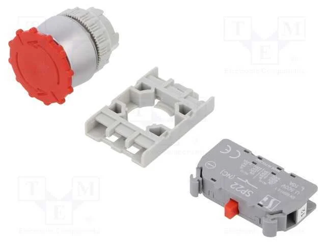 Interruptor: de Segurança, 22mm, Pos.Estáv: 2, Nc, Vermelho, Ip65