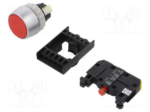Interruptor: de Pressão, 22mm, Pos.Estáv: 1, Nc, Vermelho, Ip65