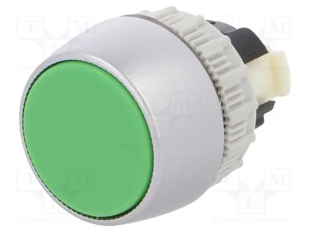 Interruptor: de Pressão, 22mm, Pos.Estáv: 1, Verde, Ip65, Plano