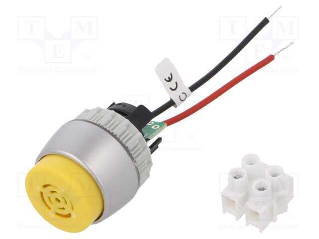 Sinalizador de som, 22mm, IP20, 22mm, ST22, 24VDC
