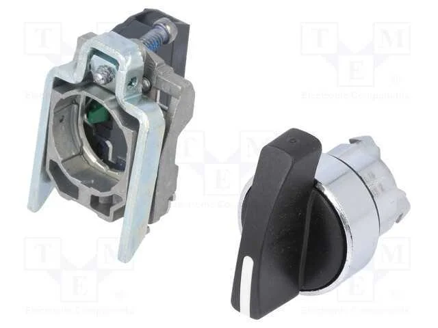 Interruptor: Giratório, 22mm, No, Preto, Não Disp, 3a/240vac, Ip66