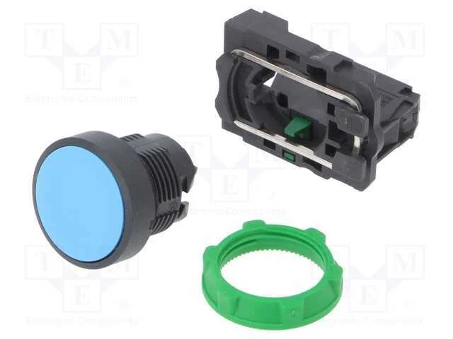 Interruptor: de Pressão, 22mm, Pos.Estáv: 1, No, Azul, Não Disp.