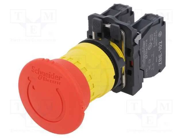 Interruptor: de Segurança, 22mm, Pos.Estáv: 2, Nc X2, Vermelho