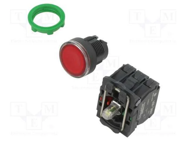 Interruptor: de Pressão, 22mm, Pos.Estáv: 1, Nc + No, Vermelho, Led