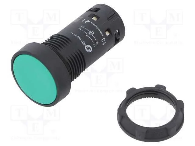 Interruptor: de Pressão, 22mm, Pos.Estáv: 1, Nc + No, Verde, Ip65