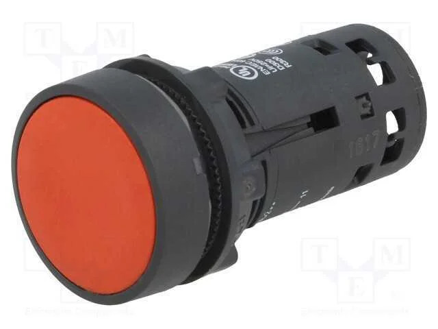 Interruptor: de Pressão, 22mm, Pos.Estáv: 1, Nc, Vermelho, Ip65